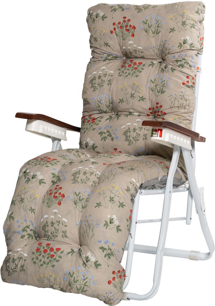 Pehmuste Baden Baden tuoliin beige kukkakuvio