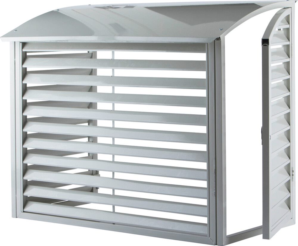 Ilmalämpöpumpun ulkoyksikön suojakotelo Nord Aslak valkoinen 100,5 x 49,5 x 85,5 cm