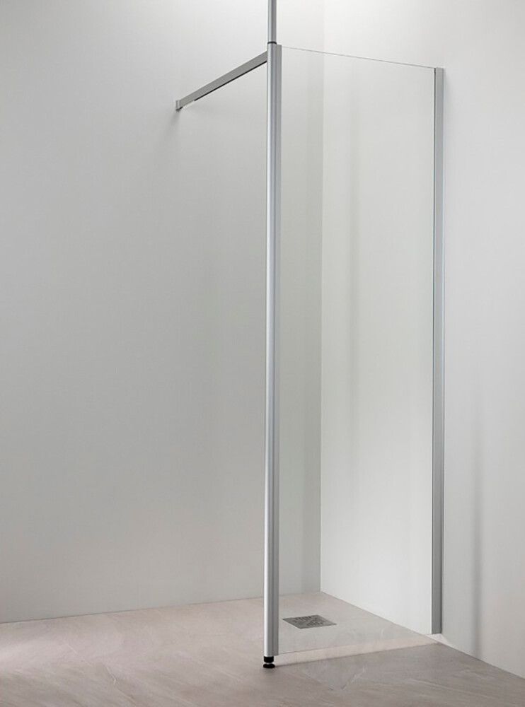 Suihkuverhokisko Vihtan 1000 mm  Suora Luonnonvärianodisoitu