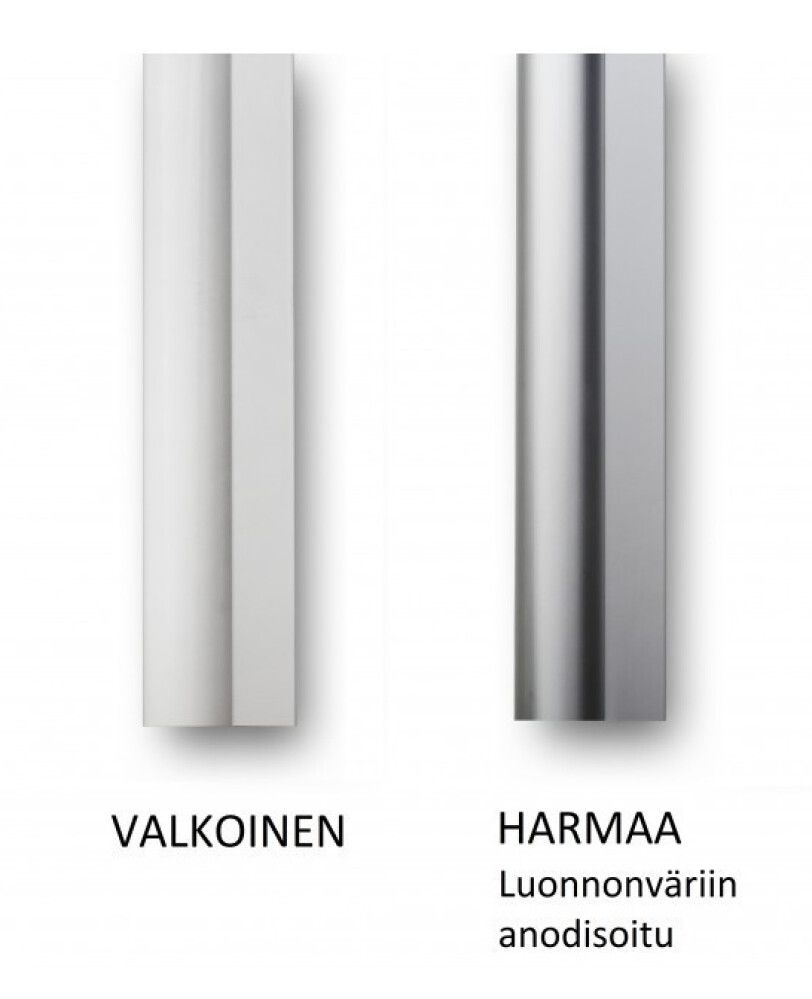 Suihkuverhokisko Vihtan 1000 mm  Suora Luonnonvärianodisoitu