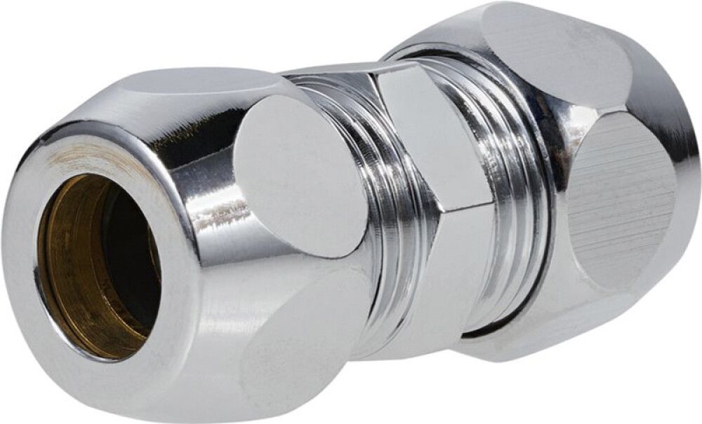 Puserrusliitin Kromattu 10 mm