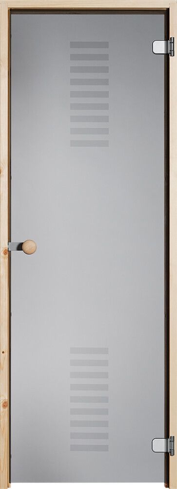 Saunan lasiovi Vihtan Harmaa Viiva Mäntykarmi