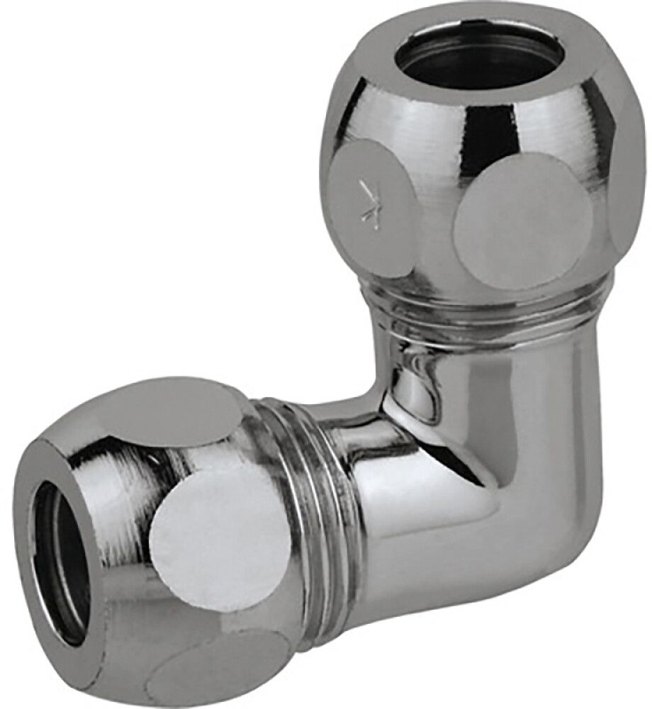 Puserrusliitin kulma Kromi 10 mm