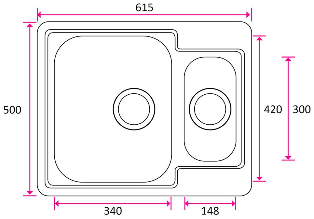 Keittiöallas Stala Standard-T34-15 RST 61,5 x 50 cm
