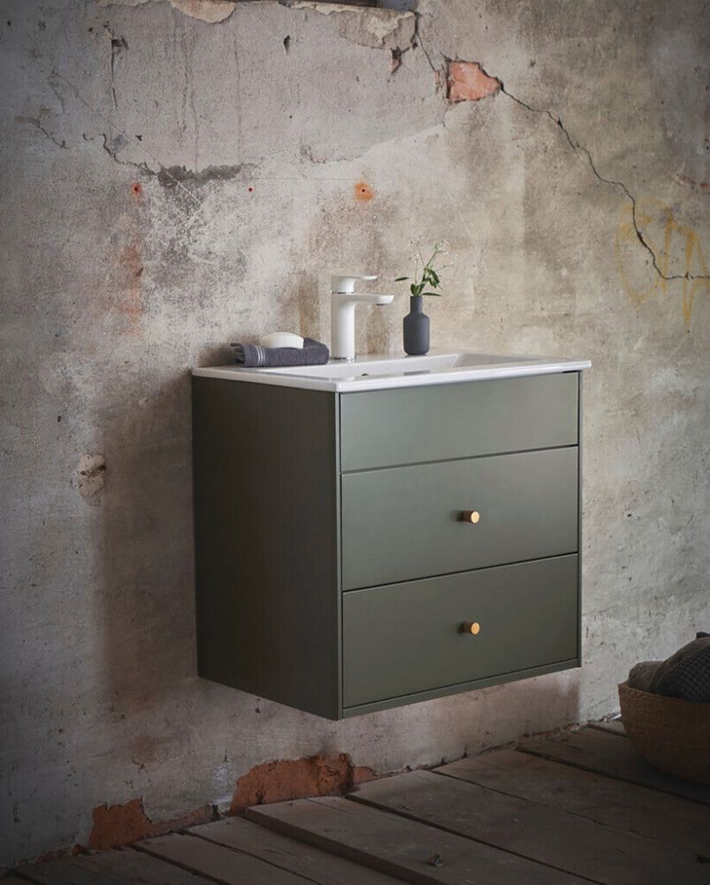 Allaskaappipaketti Gustavsberg Graphic vihreä 60 cm