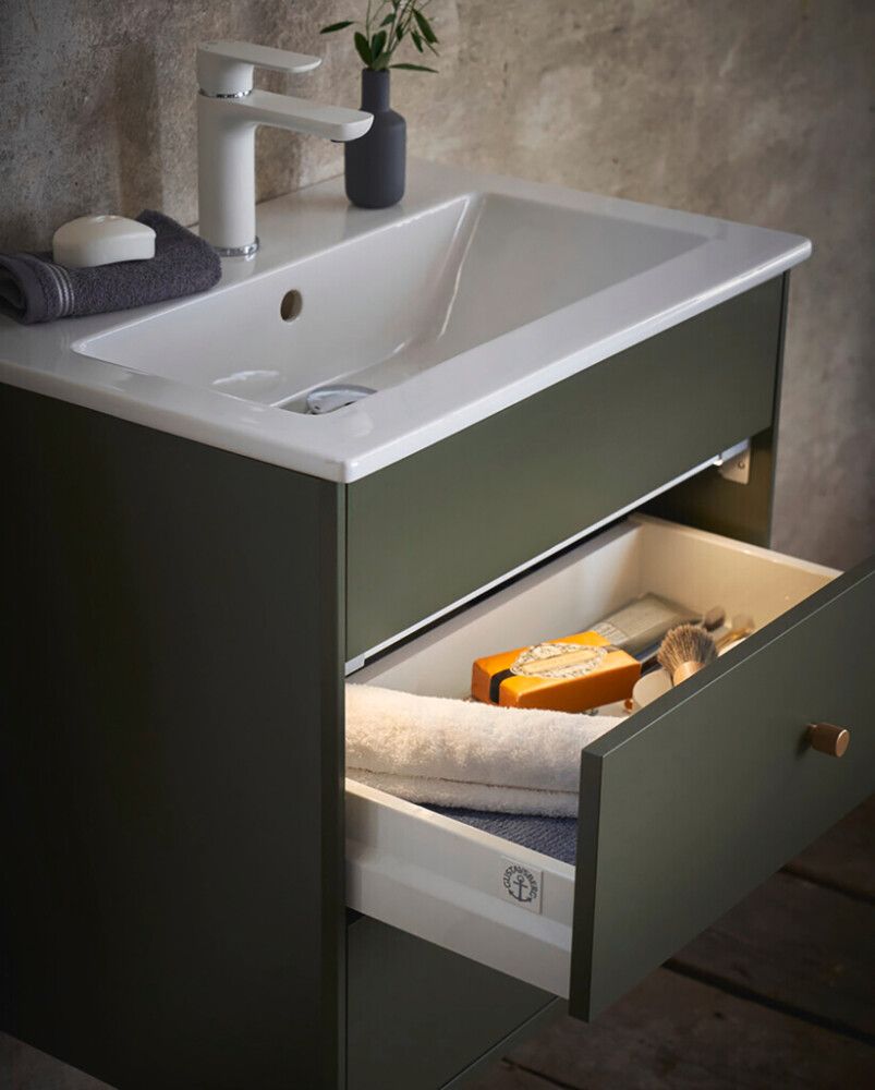 Allaskaappipaketti Gustavsberg Graphic vihreä 60 cm