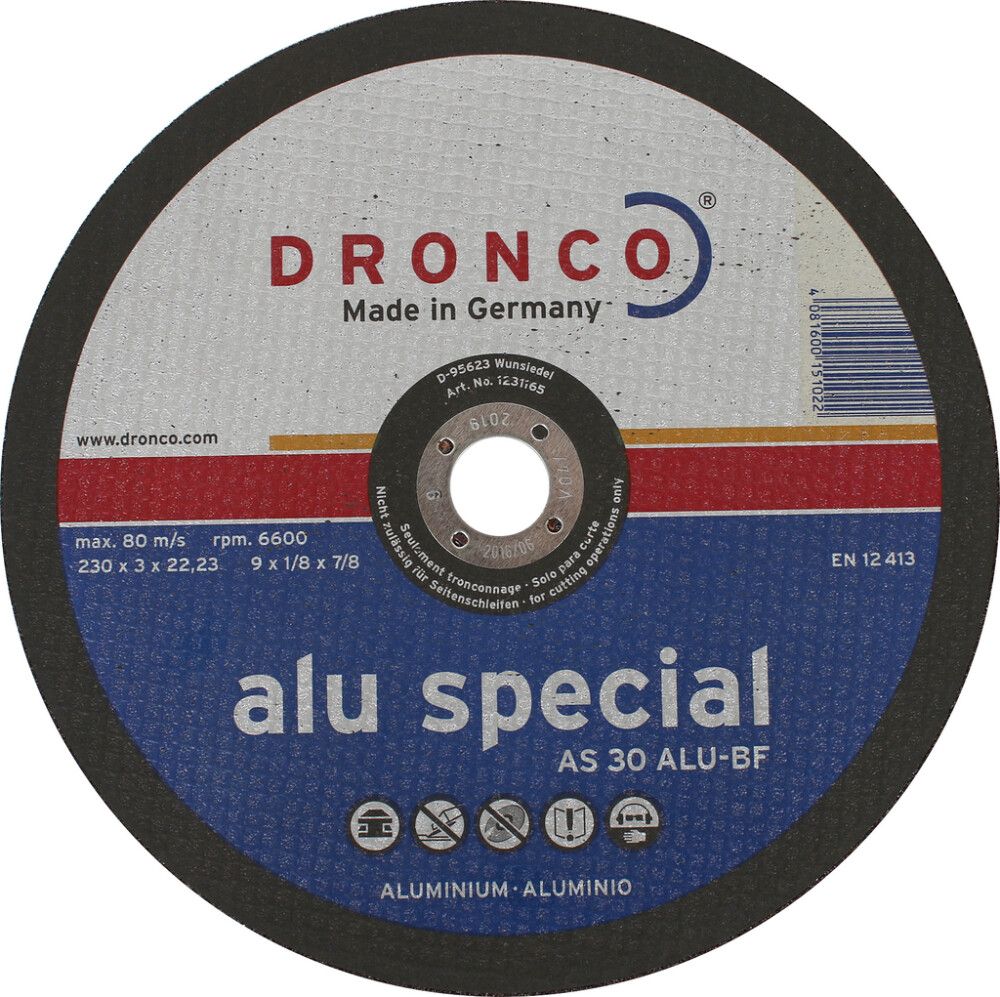 Alumiinilaikka Dronco AS 30 ALU-BF 230 x 3 x 22