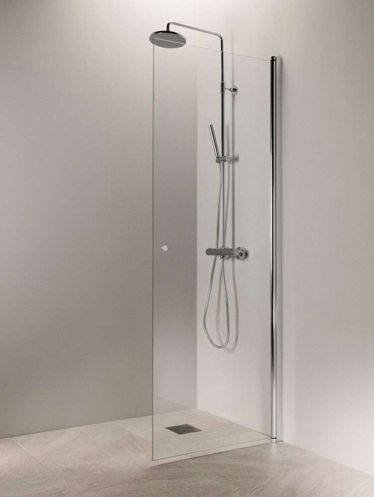 Kääntyvä suihkuseinä Vihtan Puro 3 nuppivedin kirkas kiiltävä