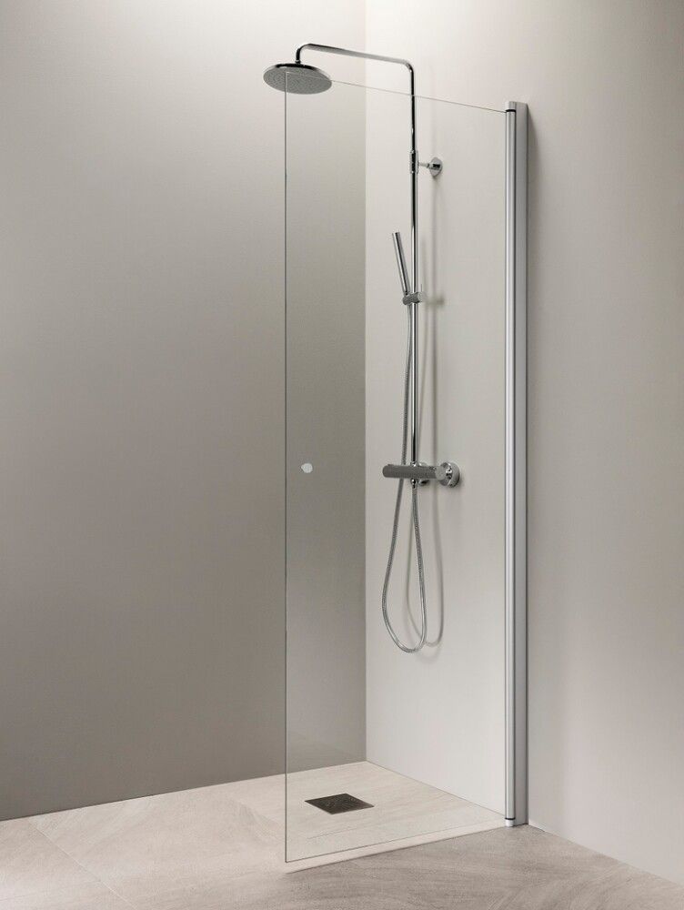 Kääntyvä suihkuseinä Vihtan Puro 3 nuppivedin kirkas matta
