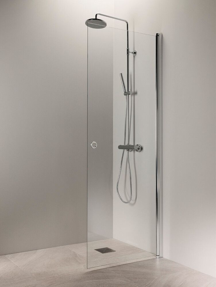 Kääntyvä suihkuseinä Vihtan Puro 3 rengasvedin kirkas kiiltävä