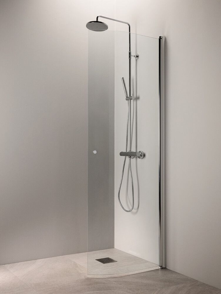 Kaareva suihkuseinä Vihtan Puro 4 kirkas 2035 mm kiiltävä