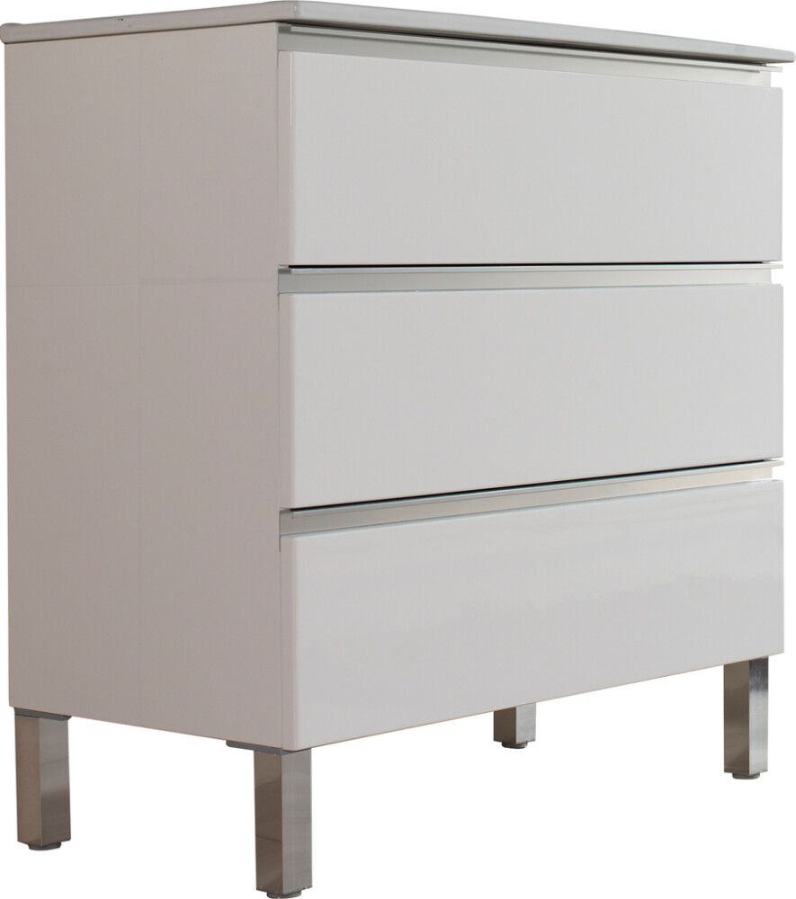 Kylpyhuonekaluste Ordonez Malaga kiiltävä valkoinen 80 cm