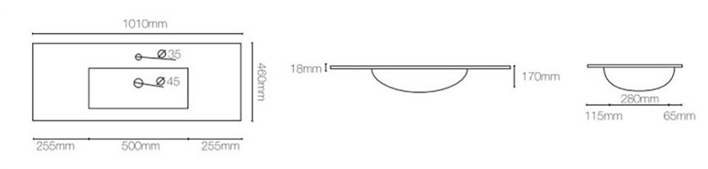 Kylpyhuonekaluste Ordonez Malaga kiiltävä valkoinen 100 cm