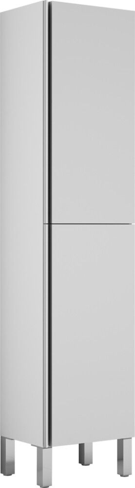 Korkeakaappi Ordonez Malaga kiiltävä valkoinen 172 cm
