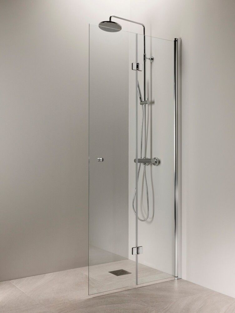 Taittuva suihkuseinä Vihtan Puro 5 nuppivedin kirkas kiiltävä