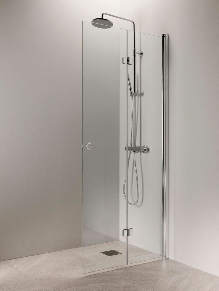 Taittuva suihkuseinä Vihtan Puro 5 rengasvedin kirkas kiiltävä