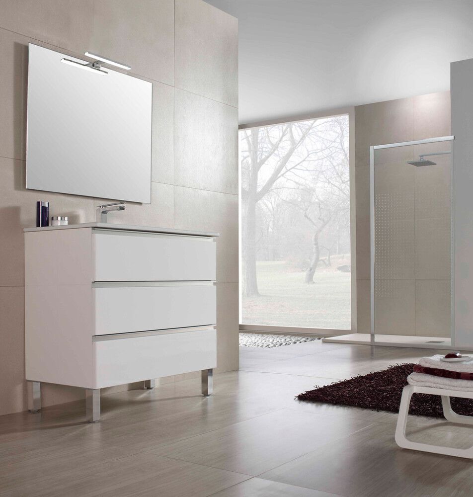 Kylpyhuonekaluste Ordonez Malaga mattavalkoinen 80 cm