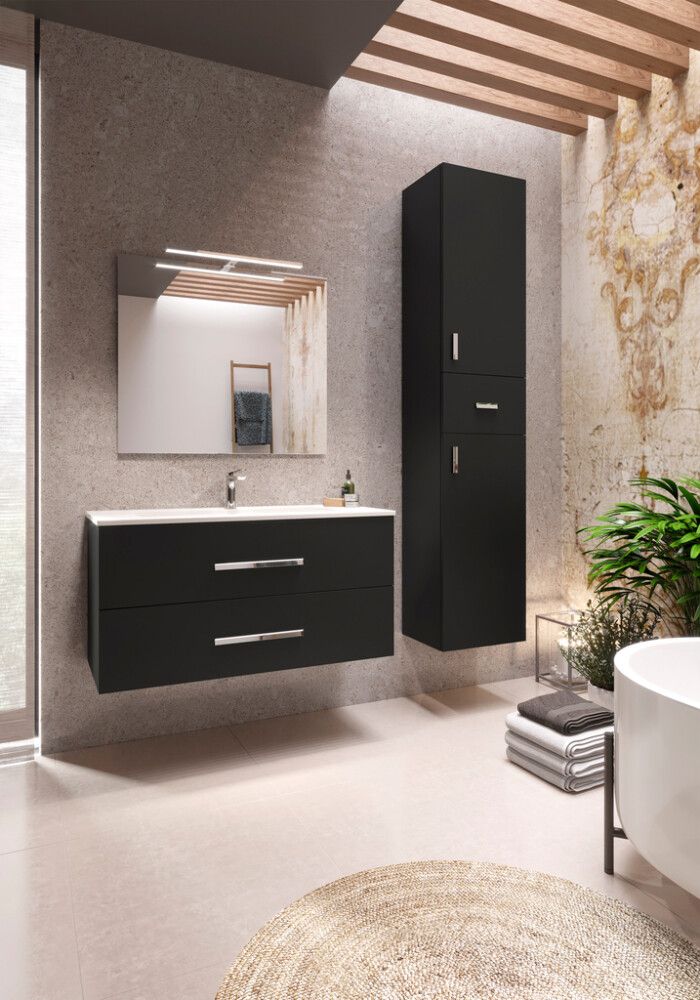 Korkeakaappi Star 187 cm mattamusta