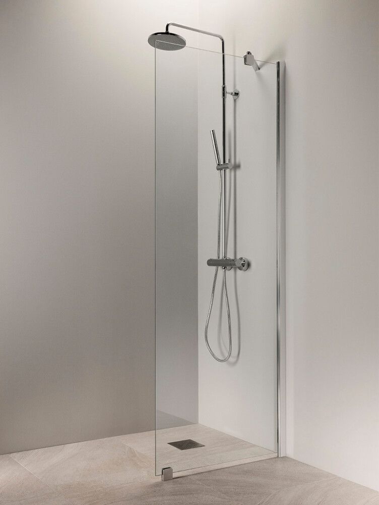 Kiinteä suihkuseinä Vihtan Puro 6 Kirkas Kiiltävä
