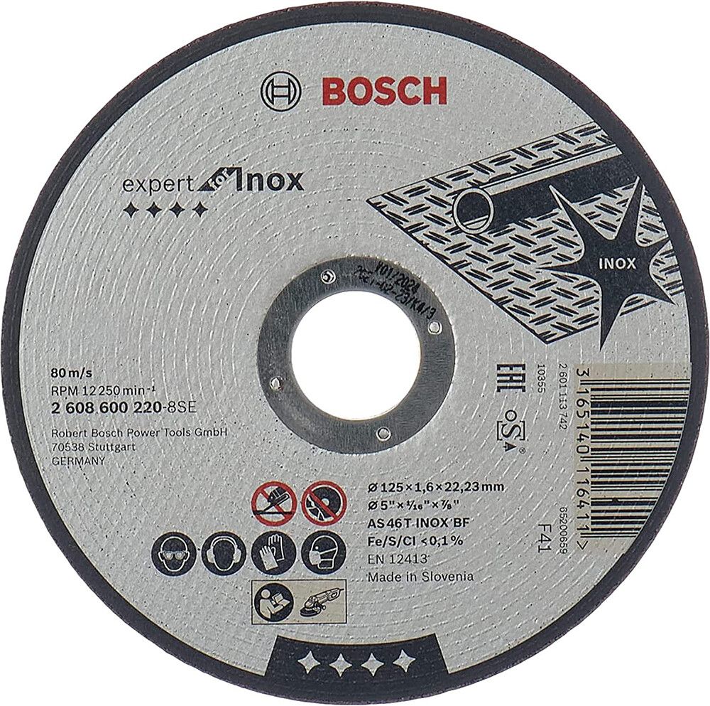Katkaisulaikka Bosch Inox Stainless Steel and Metal 125 x 1,6 mm