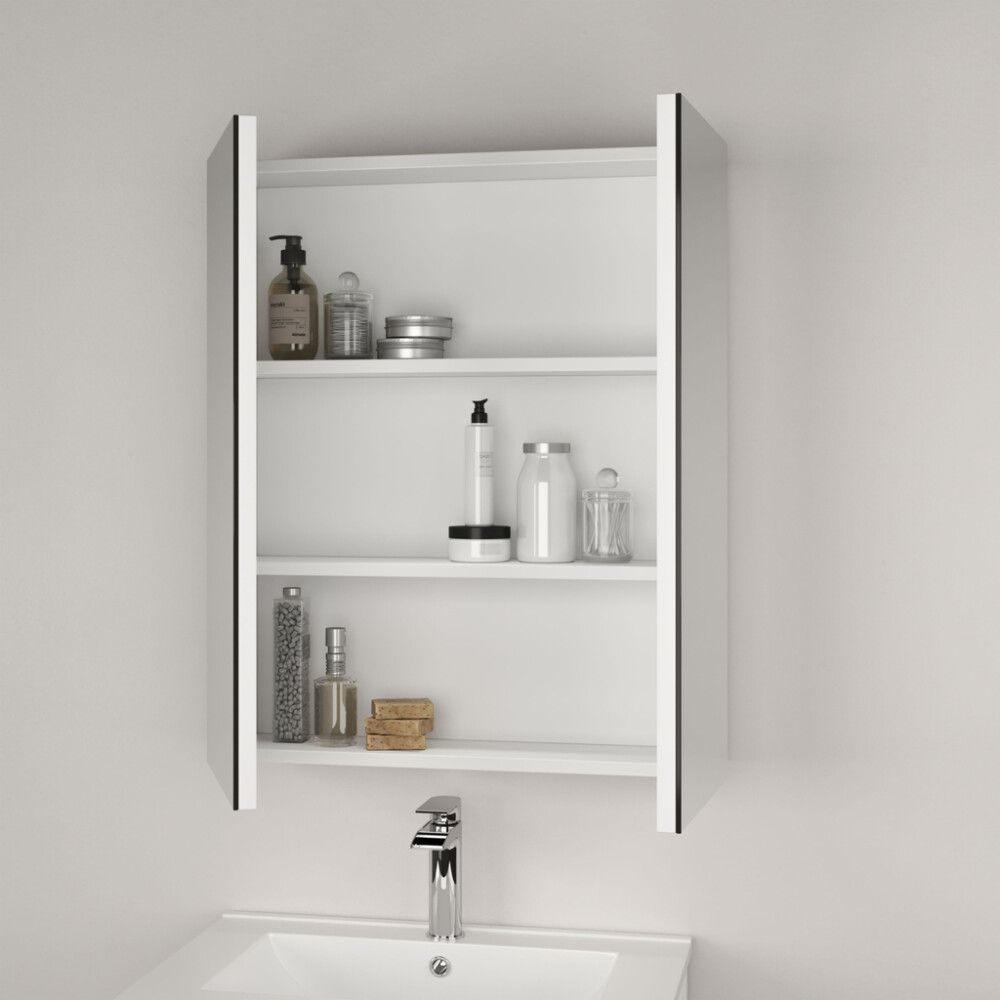 Peilikaappi Ordoñez Star Kiiltävä Valkoinen 60 x 72 cm