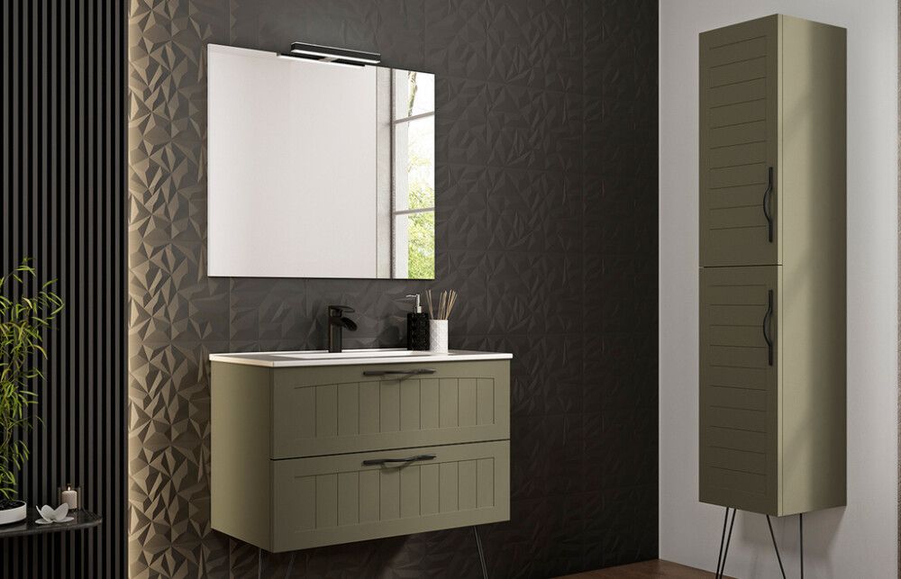 Allaskaappi Ordonez Cottage 80 cm oliivi + pesuallas