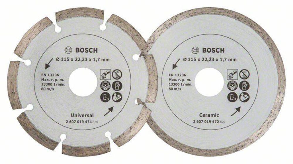 Timanttikatkaisulaikka Bosch Ø 115 x 22,23 x 1,7 mm 2 kpl/pkt