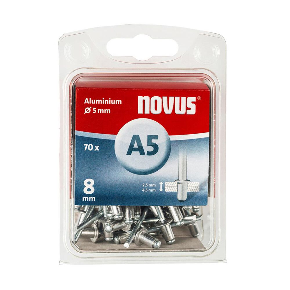 Alu-Niitti Novus A5 x 8mm 70 kpl