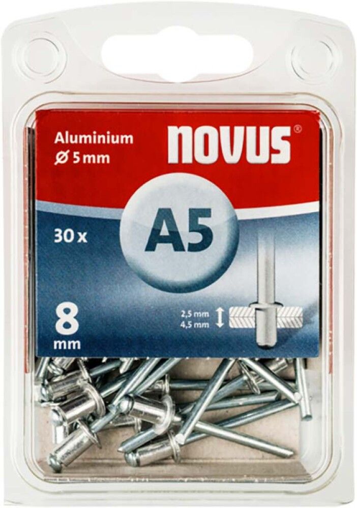 Alu-Niitti Novus A5 x 8mm 30 kpl
