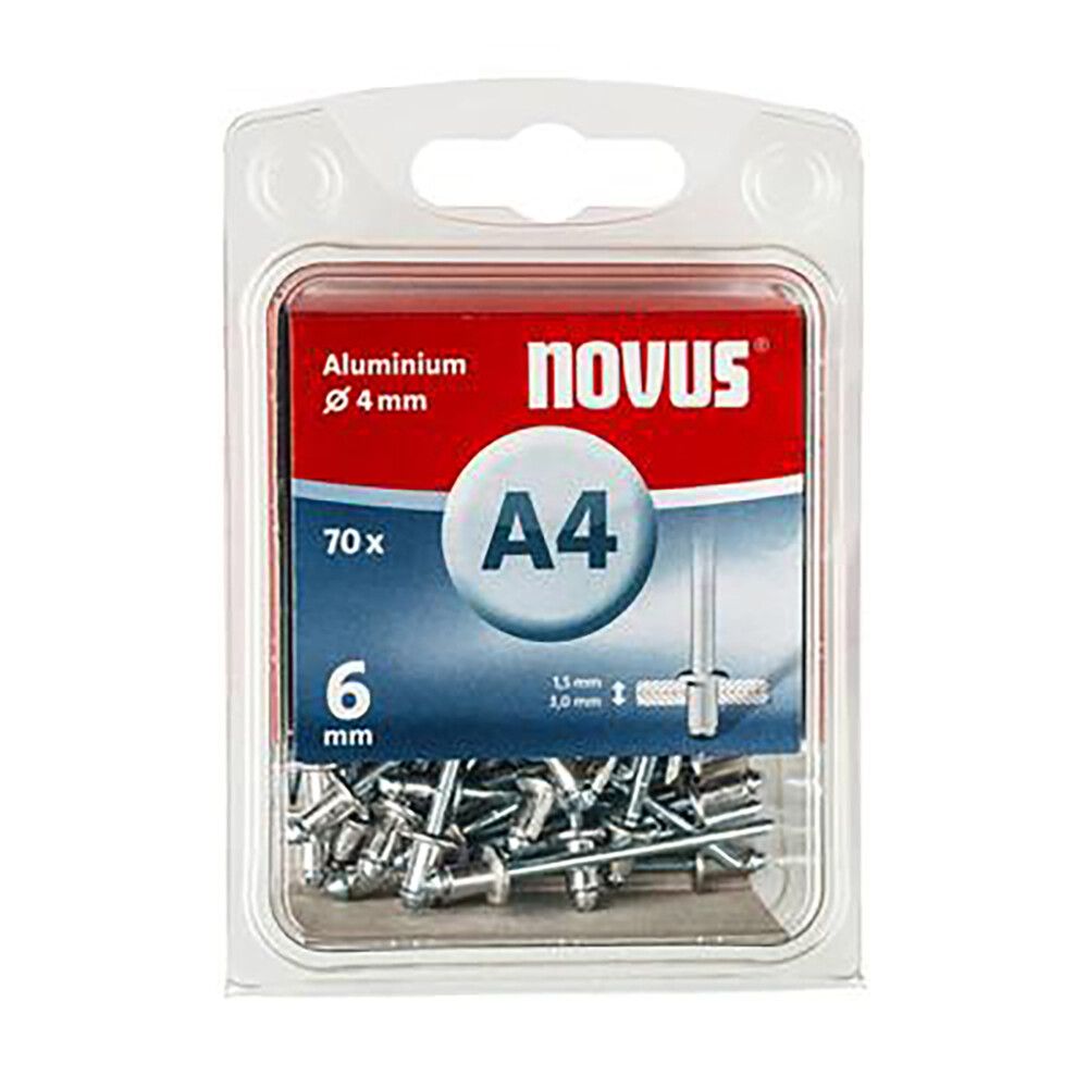 Alu-Niitti Novus A4 x 6mm 70 kpl