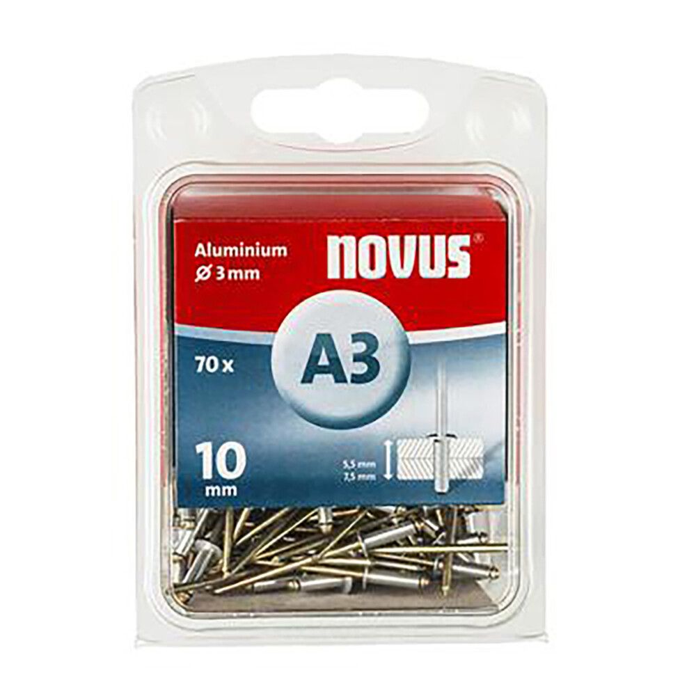 Alu-Niitti Novus A 3x 10mm 70 kpl