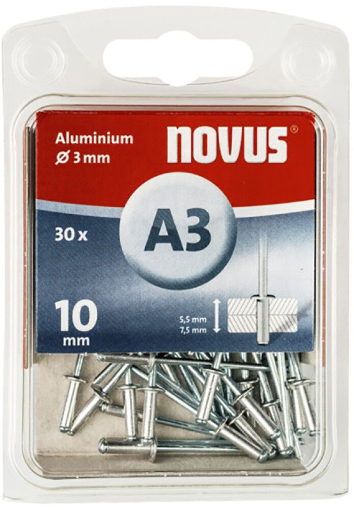 Alu-Niitti Novus A3 x 10mm 30 kpl