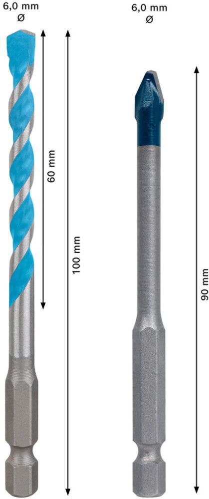 Poranteräsarja Bosch HEX-9 Hard Ceramic Multiconstruction 6 mm