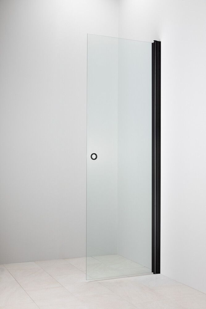 Kääntyvä suihkuseinä Camargue Helmi kirkas/musta alumiini 70 cm