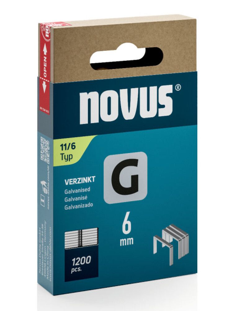 Sinkilä G11/6 mm Novus Galvanoitu 1200 kpl