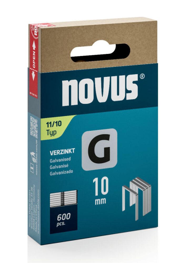 Sinkilä G11/10 mm Novus Galvanoitu 600 kpl