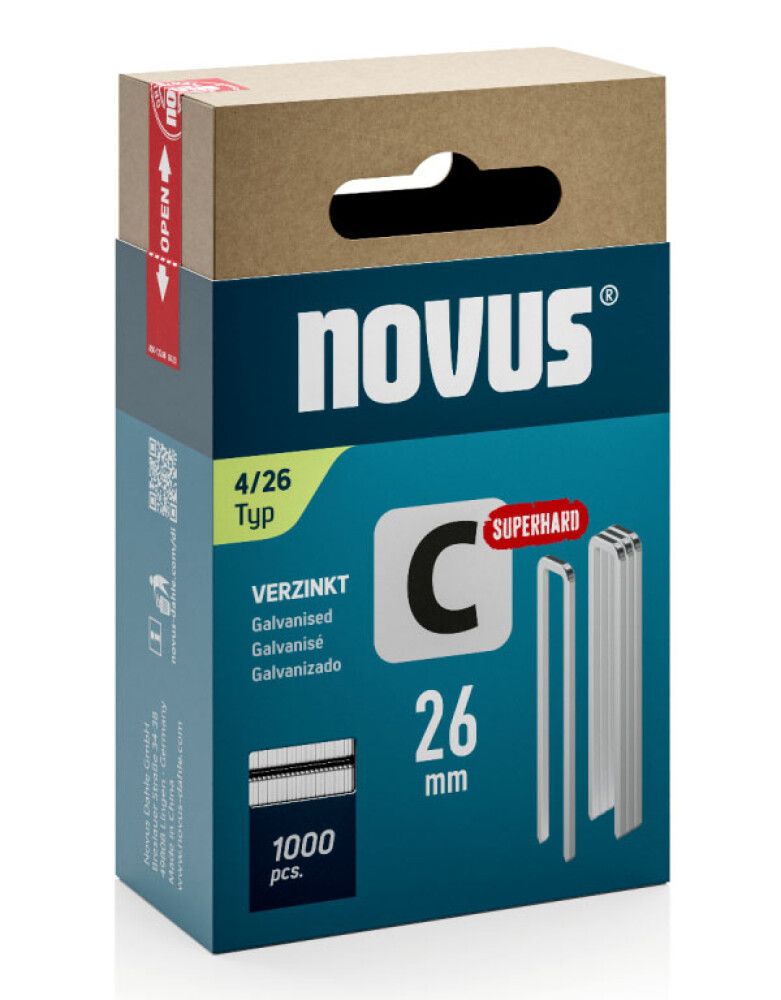 Sinkilä C4/26 mm Novus Galvanoitu 1000 kpl
