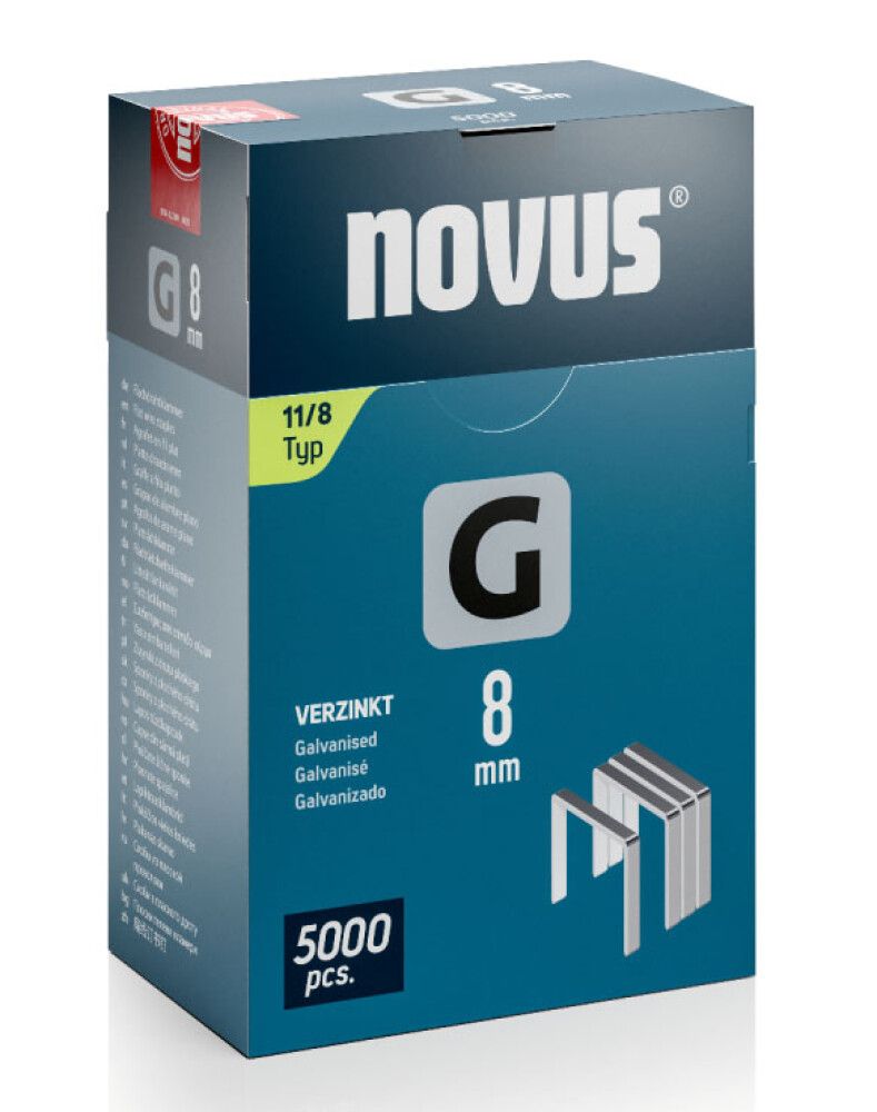 Sinkilä G11/8 mm Novus Galvanoitu 5000 kpl