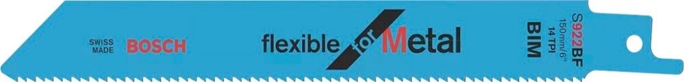 Puukkosahanterä Bosch S 922 BF 150mm metalli Flex 3-8mm 2kpl