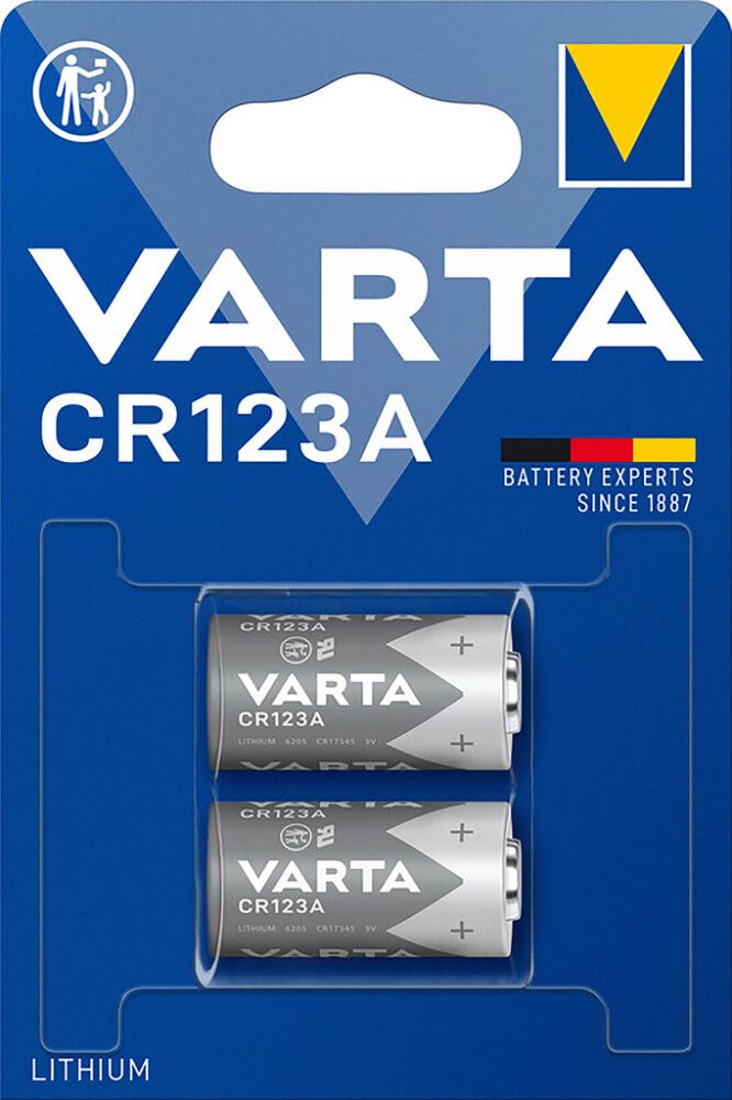 Erikoisparisto Varta Lithium CR123A 2 kpl/pkt