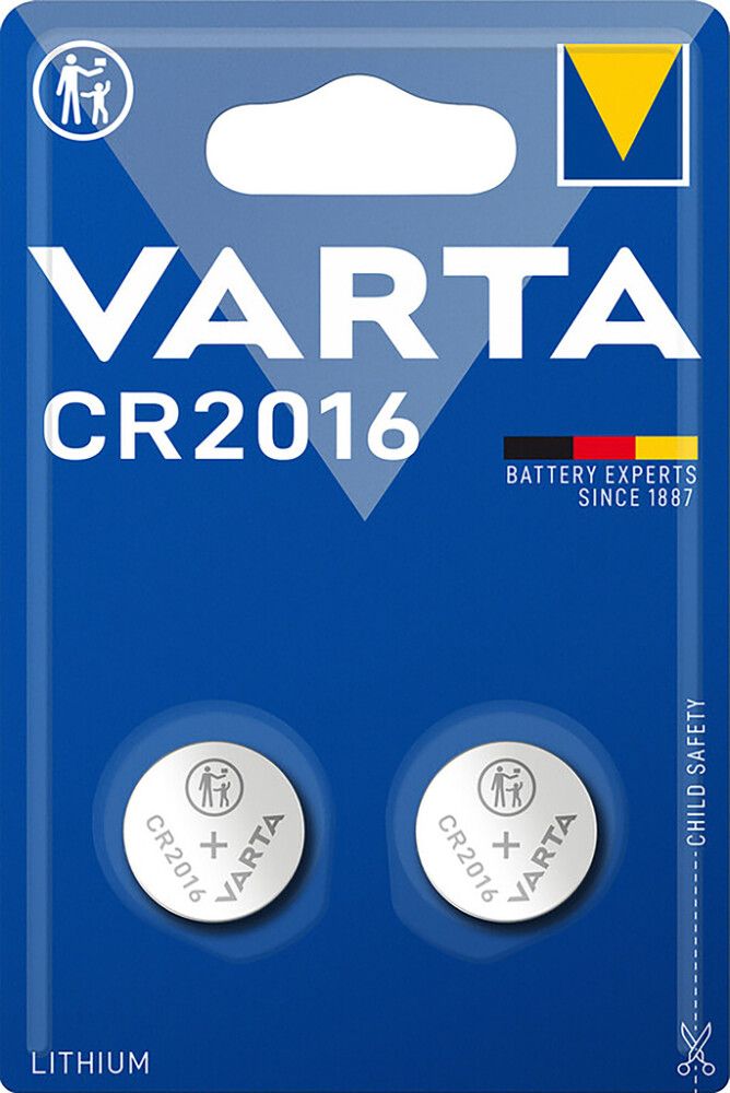 Nappiparisto Varta Professional Lithium CR2016 2 kpl/pkt