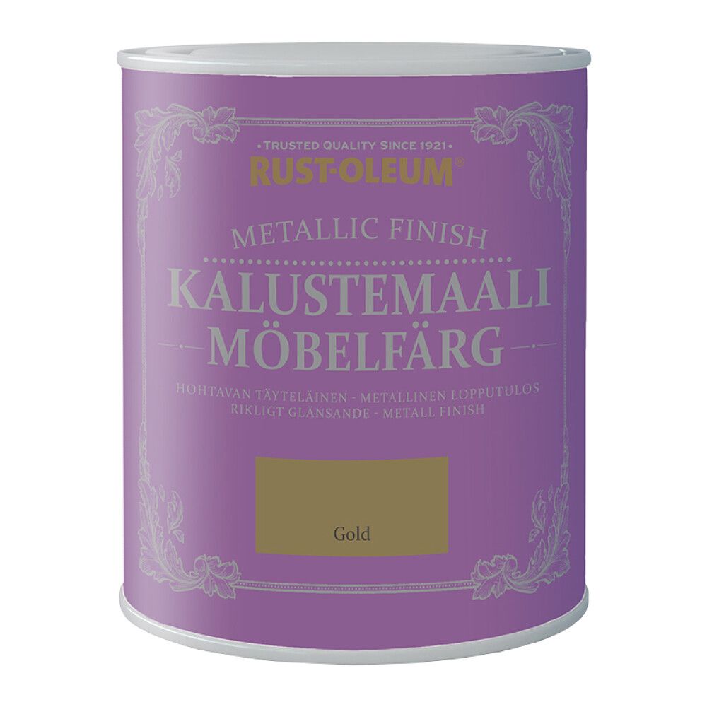Kalustemaali Rust-Oleum Metallic Finish Kulta 125 ml