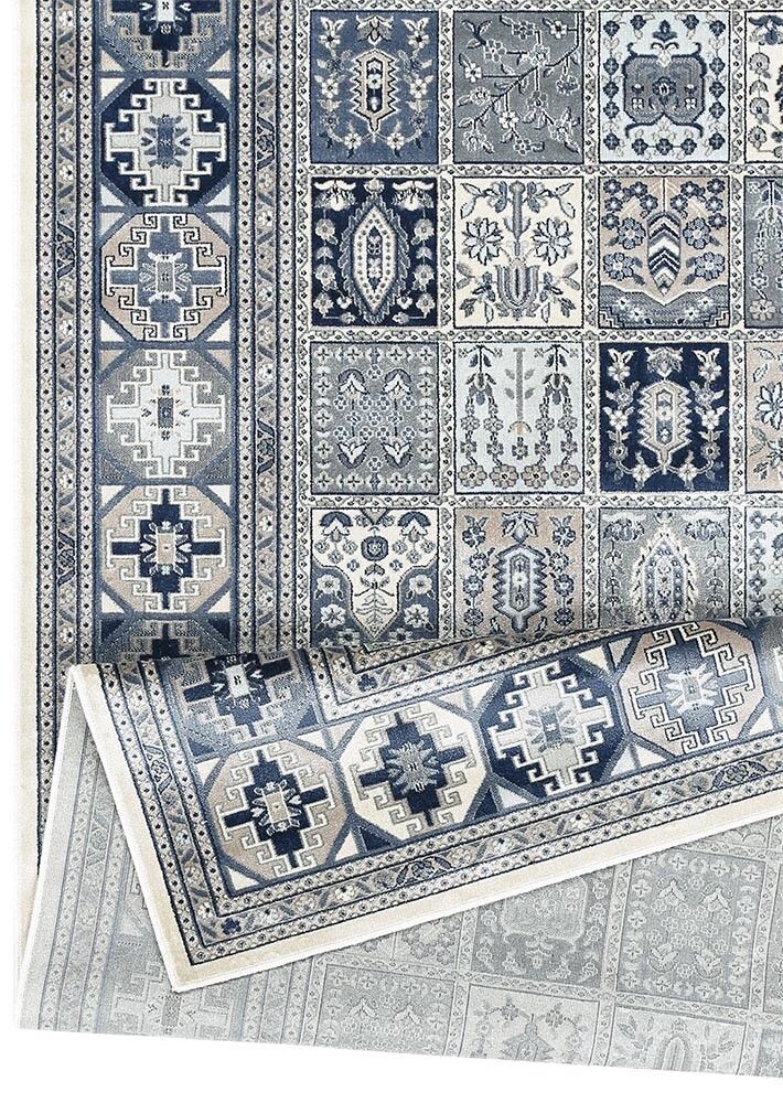 Viskoosimatto Narma Zahra Sininen-Hiekka 80 x 125 cm