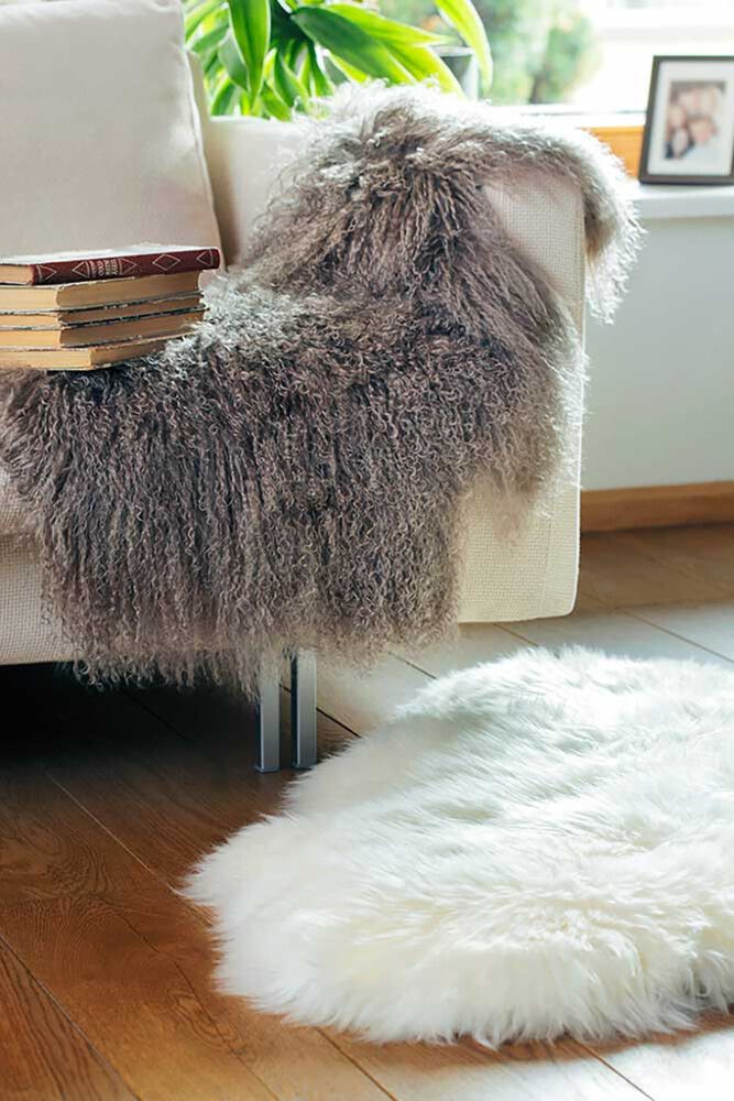 Lampaantalja Narma Merino Lungo 60 x 135 cm Luonnonvalkoinen