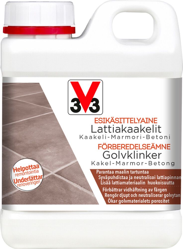 Esikäsittelyaine lattiakaakeleille V33 1 l