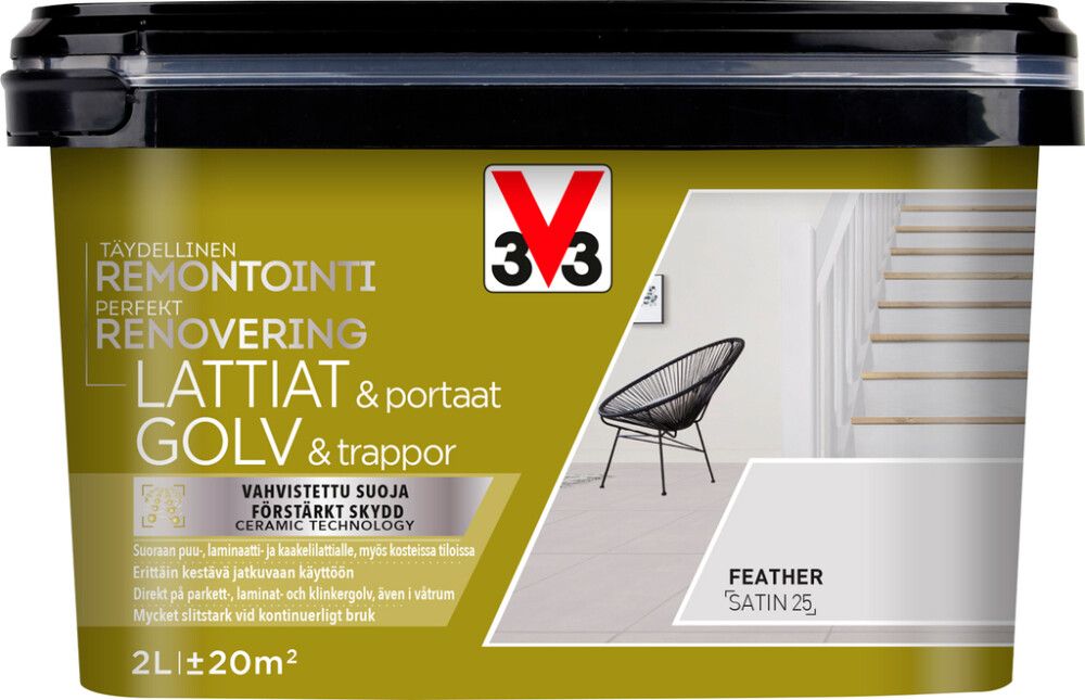 Lattia-/porrasmaali V33 Feather