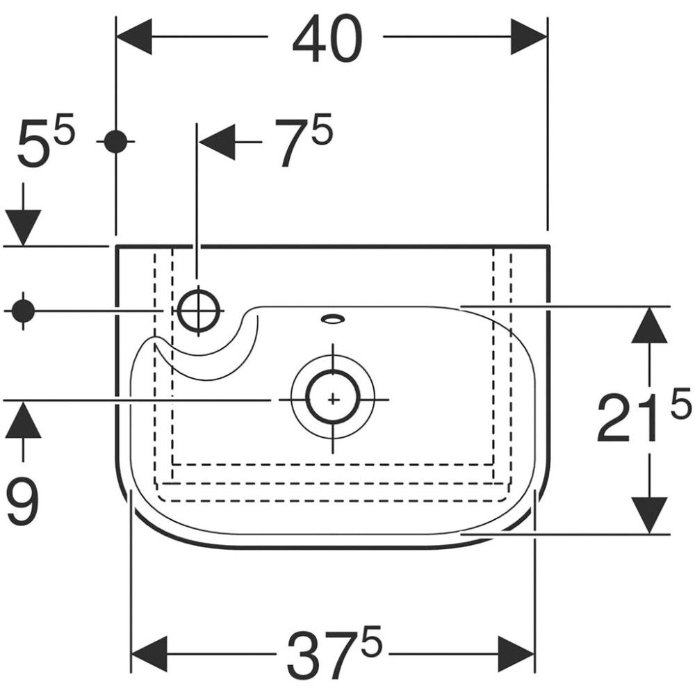 Allaskaappipaketti Ido Glow vasen valkoinen 40  x 28 cm