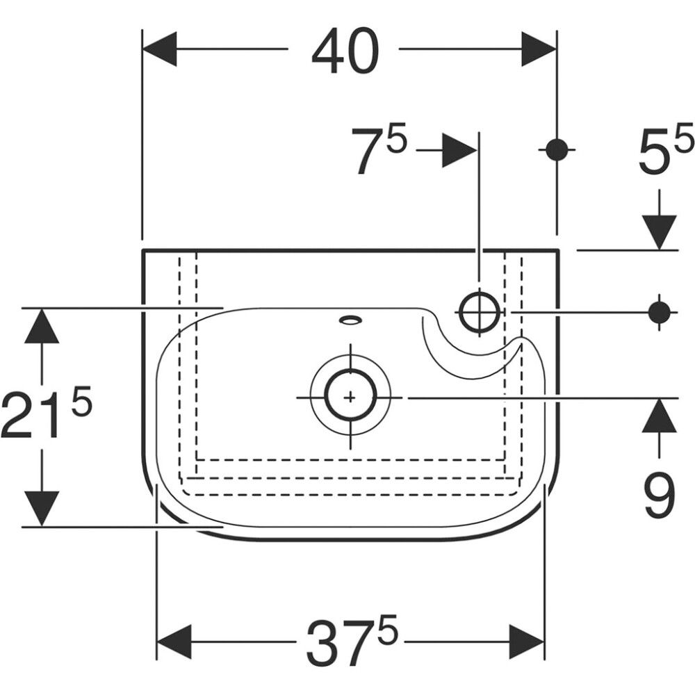Allaskaappipaketti Ido Glow oikea valkoinen 40  x 28 cm