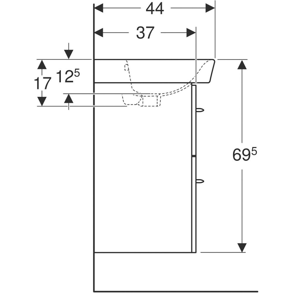 Allaskaappipaketti Ido Glow Square valkoinen 56 x 69,5 cm