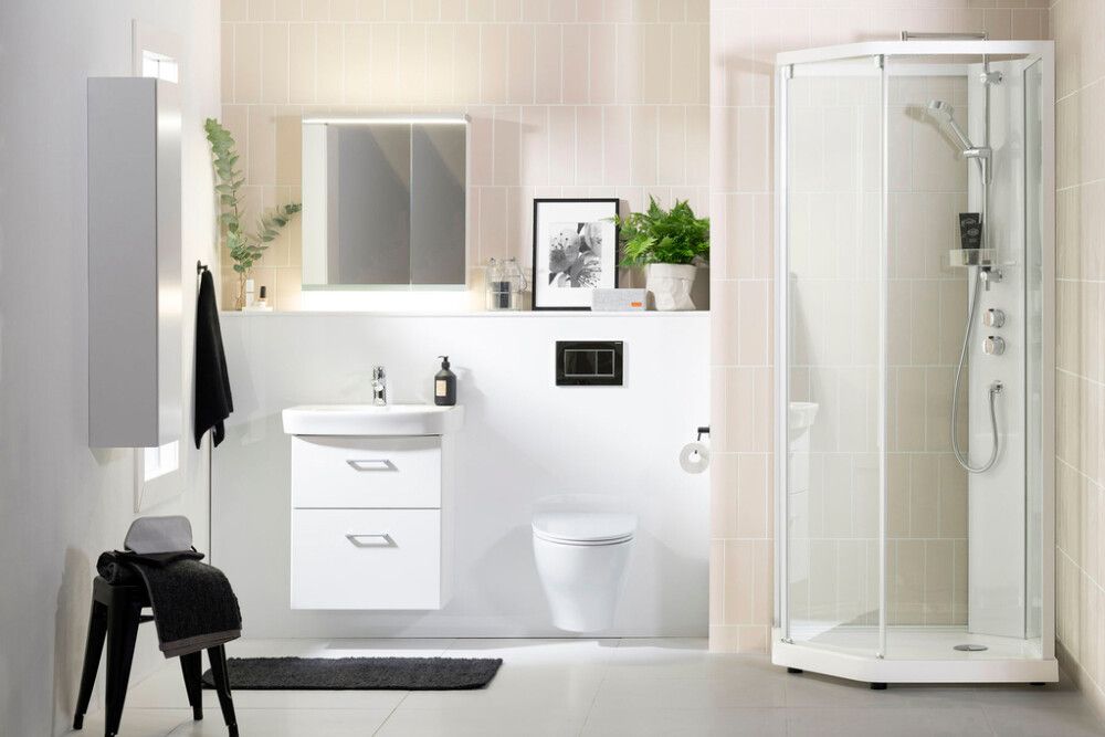 Allaskaappipaketti Ido Glow Square valkoinen 60 x 69,5 cm